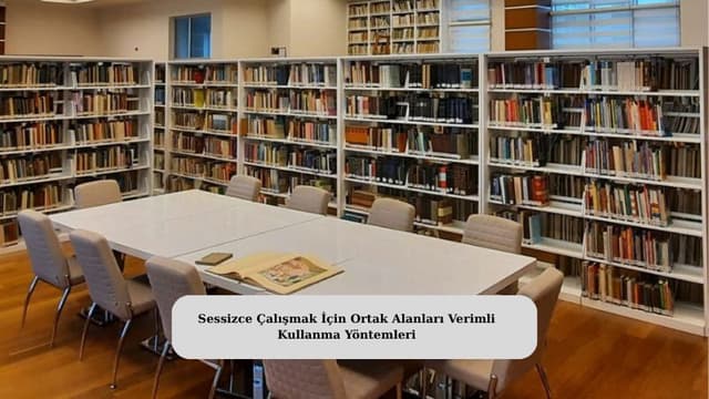 Sessizce Çalışmak İçin Ortak Alanları Verimli Kullanma Yöntemleri